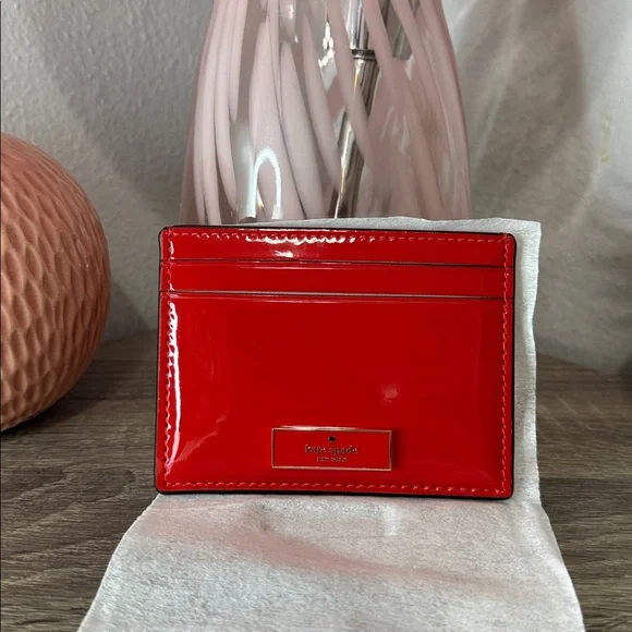 Kate Spade Glossy Red Card Case - Picture 2 of 10